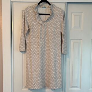 Elegant J. McLaughlin Beige Patterned Dress